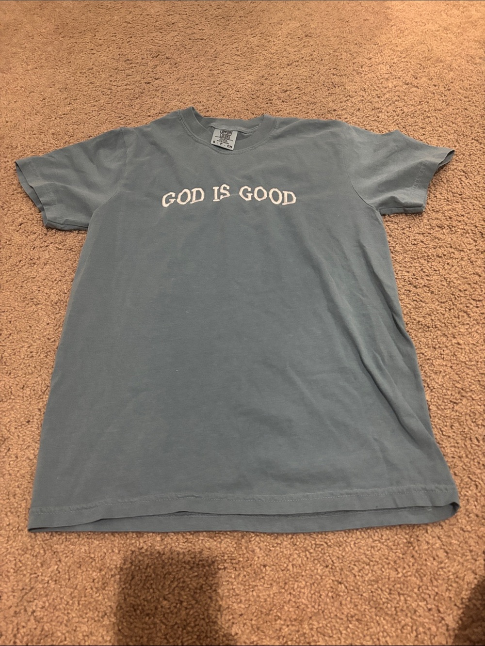 God Is Good Blue Graphic Tee